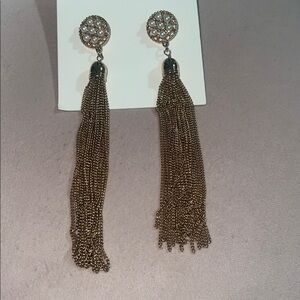 Elegant Gold Tassel Earrings